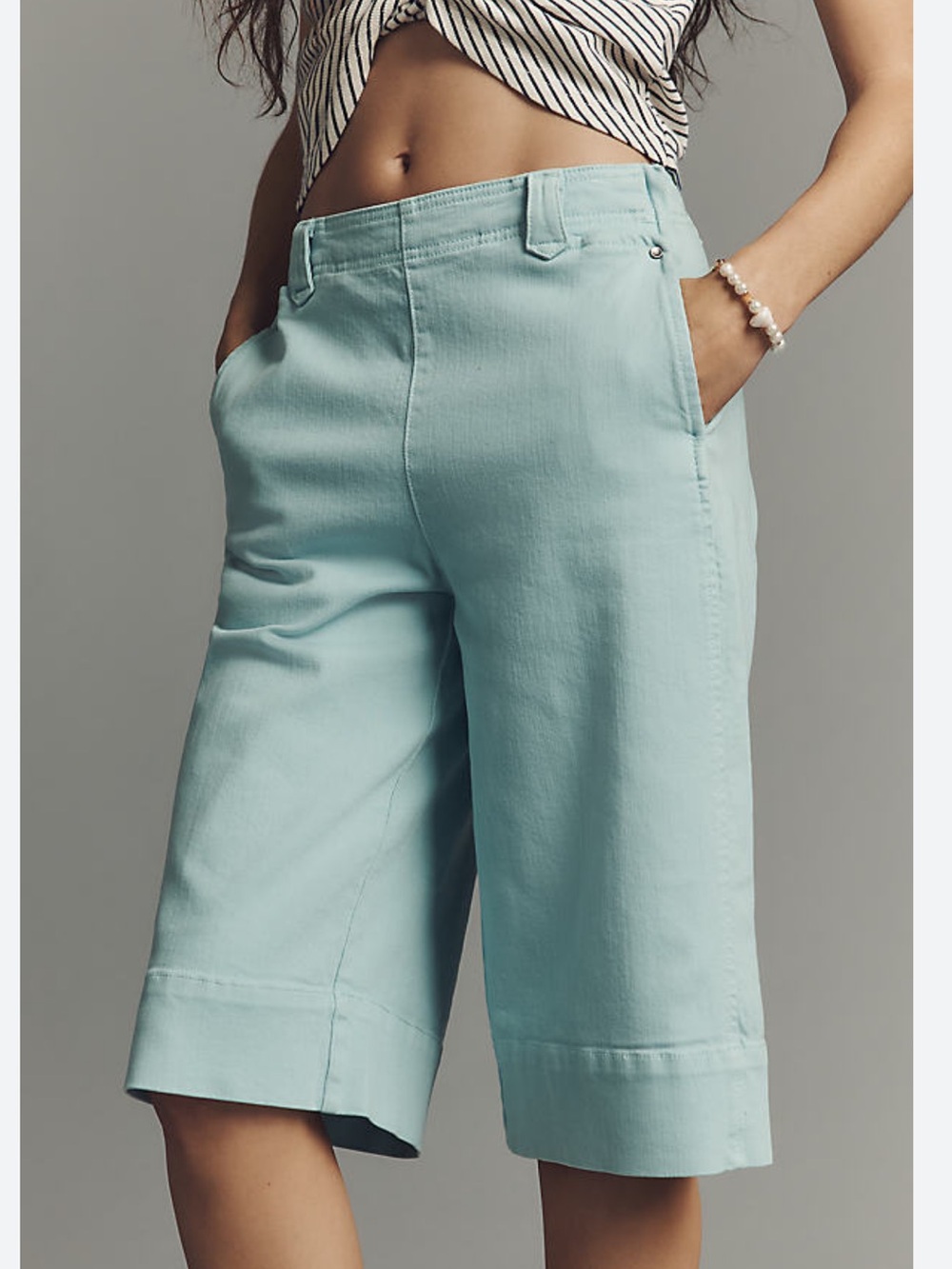 Anthropologie Maeve Sea Blue Bermuda Shorts
